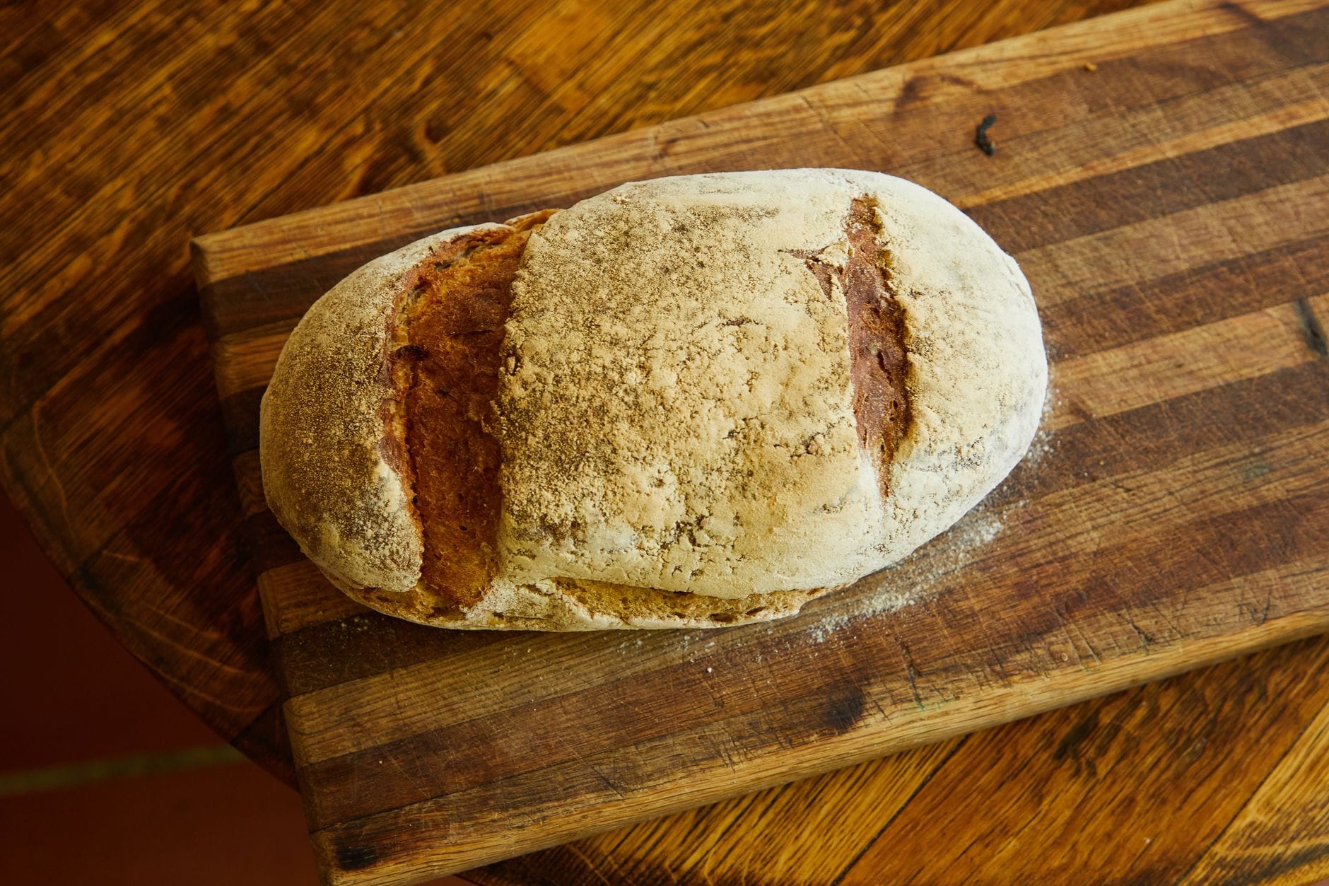 A scored everyday sourdough loaf