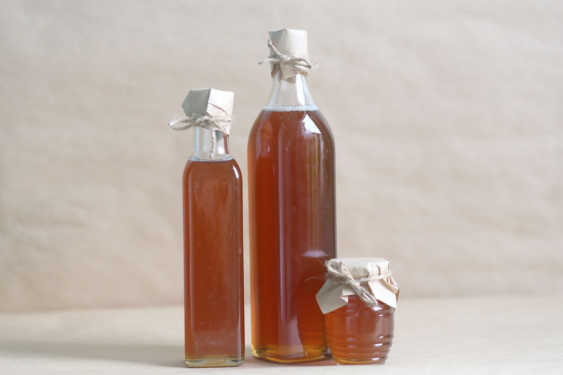 Bottles of rosehip syrup
