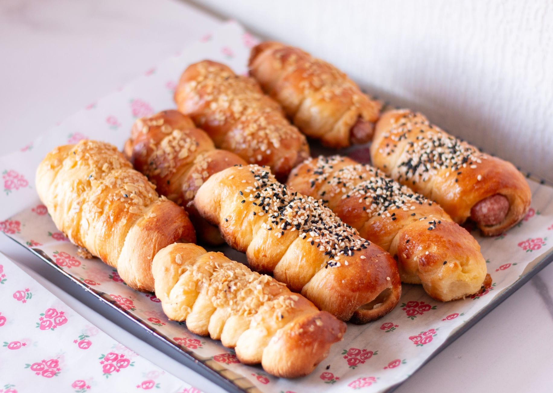 Homemade sausage rolls