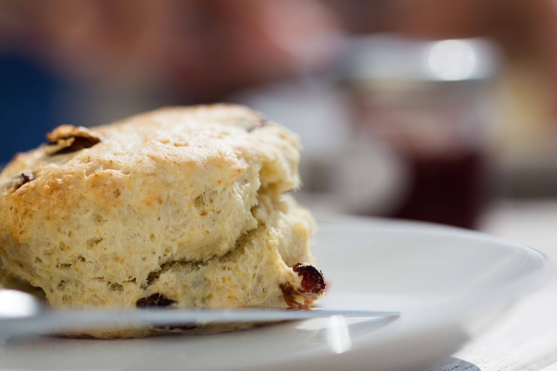 A homemade fruit scone