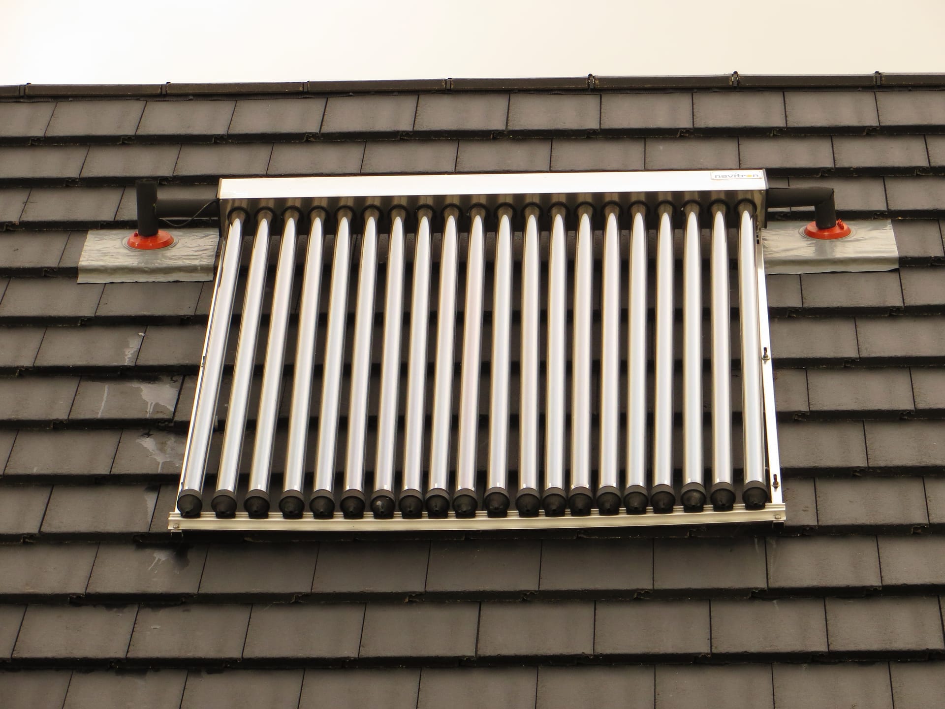 A solar thermal collector on a roof
